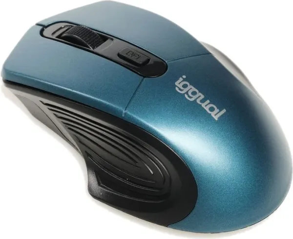 iggual Ratón inalámbrico ERGONOMIC-L-1600DPI azul