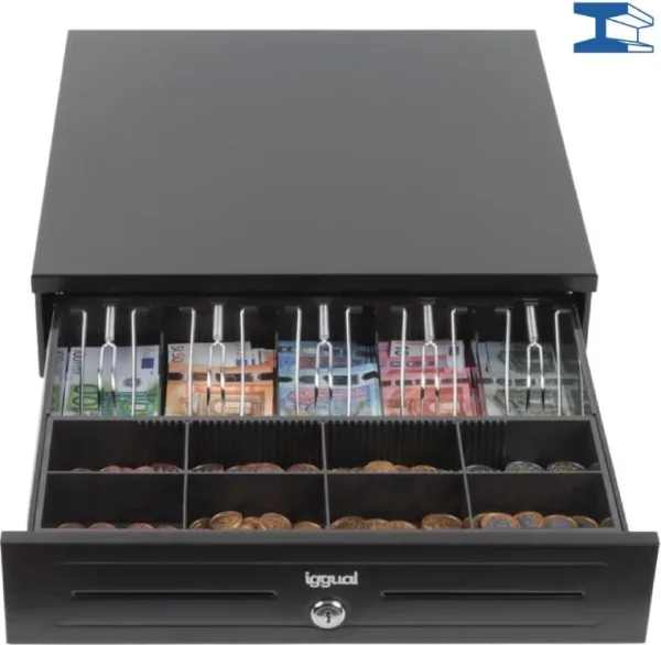 iggual Cajón portamonedas IRON-HD 41cm 5+8 negro