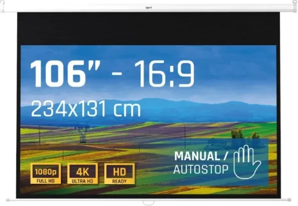 iggual Pantalla manual 16:9 106" 234x131 cm