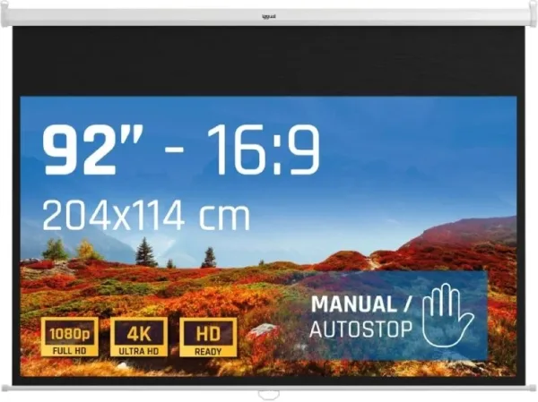 iggual Pantalla manual 16:9 92" 203x114 cm