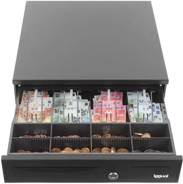 iggual Cajón portamonedas IRON-20 42cm 4+8 negro