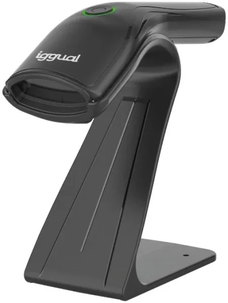 iggual Lector código barras 2D USB botón soporte