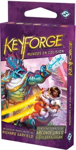 Juego de mesa keyforge mundos en colision mazo pegi 14