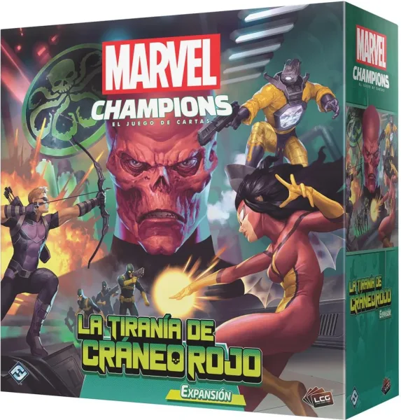Juego de mesa marvel champions: la tirania de craneo rojo 265 cartas pegi 14