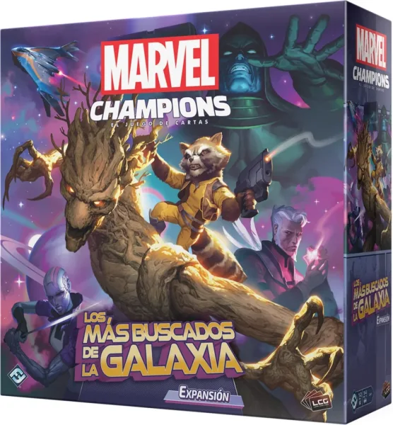 Juego de mesa marvel champions: los mas buscados de la galaxia pegi 14