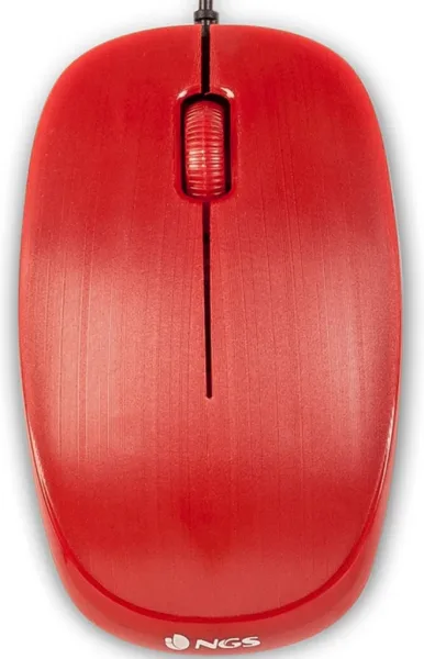 Ratón NGS Flame/ Hasta 1000 DPI/ Rojo