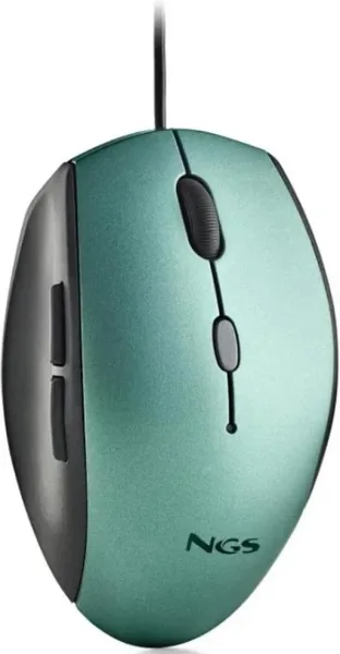 Ratón Ergonómico NGS Moth Ice/ Hasta 1600 DPI/ Verde Hielo