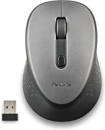 Ratón Inalámbrico NGS Dew Gray/ Hasta 1600 DPI/ Gris