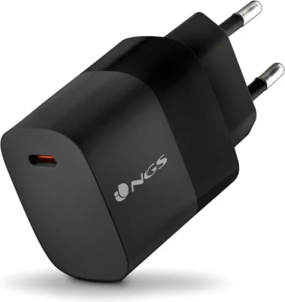 CARGADOR PARED GaN2 USB-C 20W NEGRO NGS