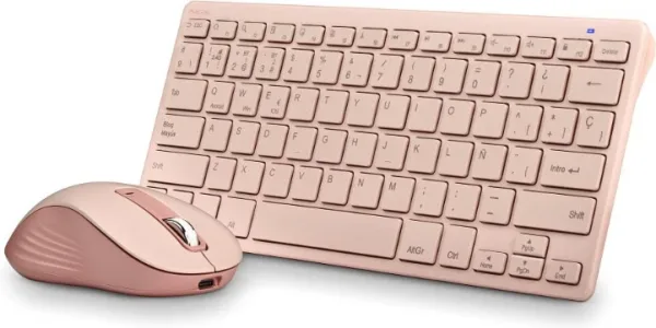TECLADO + RATON WIRELESS FANTASY KIT ROSA NGS