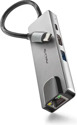 NGS NGS-HUB-0140 hub de interfaz USB 2.0 Type-C 5000 Mbit/s Aluminio, Negro
