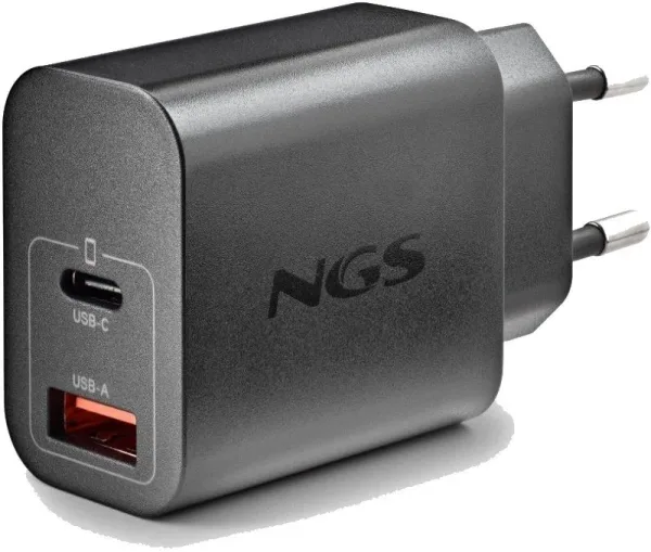 Cargador de Pared GaN NGS Era 30W/ 1xUSB Tipo-C/ 1xUSB/ 30W