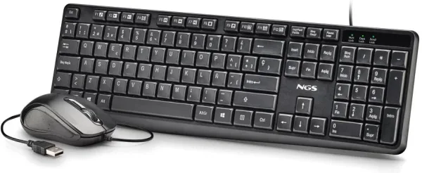 TECLADO + RATON WIRED COCOA KIT V2 NGS