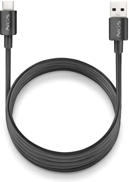 Cable USB-A a USB-C Zyro 15W 1 M Negro Ngs