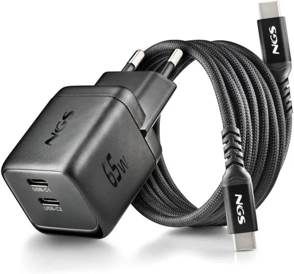 NGS Carg Nano GAN 65W PD3.0 TIPO C UltraRáp. Black