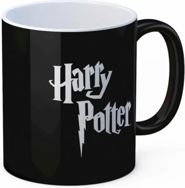 Taza SD toys harry potter logo ceramica negra