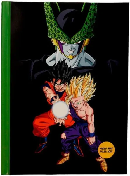 Libreta SD toys dragon ball z batalla final cell con luz