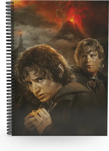 Libreta efecto 3d frodo y sam el señor de los anillos
