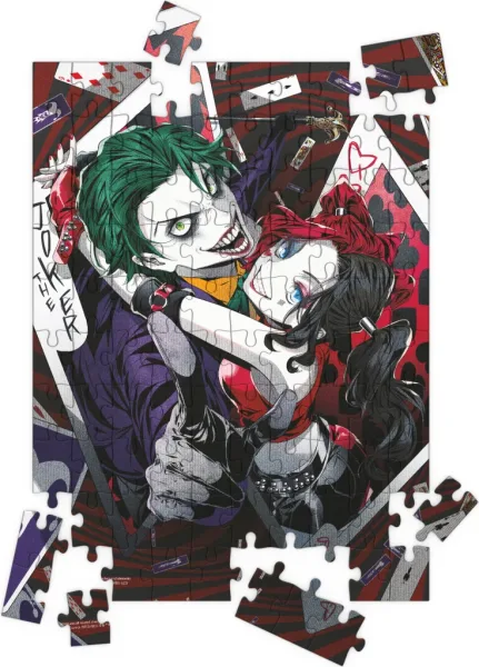 Puzle 100 efecto 3d joker y harley quinn manga universo DC
