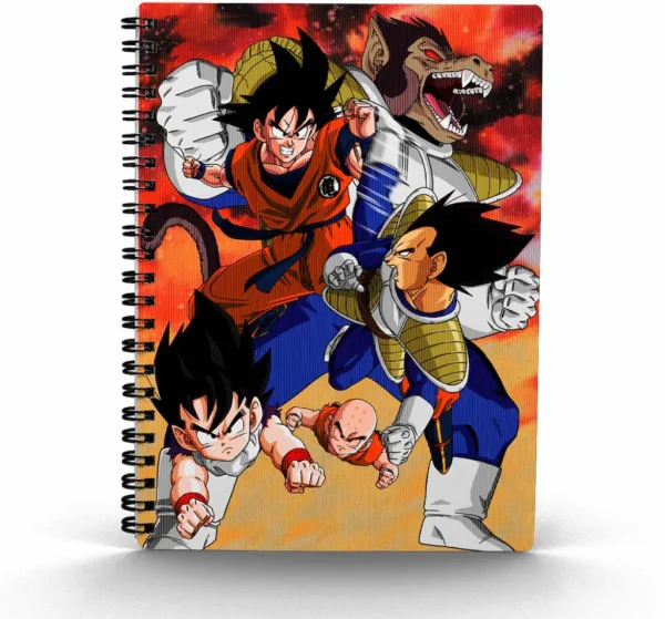 Libreta efecto 3d goku vs vegeta dragon ball z