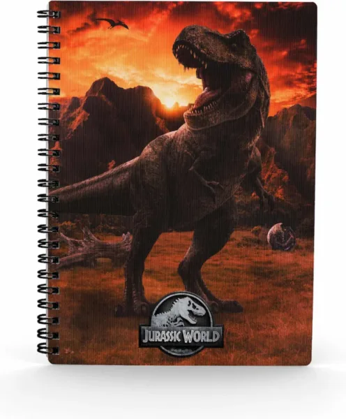 Libreta efecto 3d into the wild jurassic world