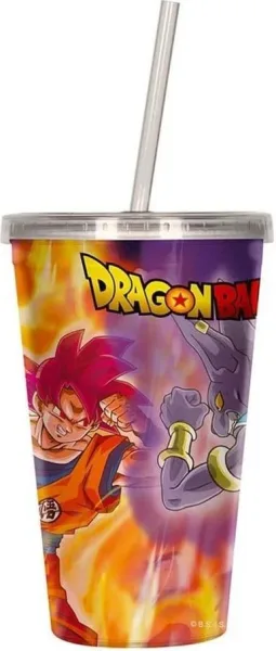 Vaso lenticular 3d dragon ball super battle of gods