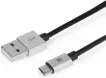 Cable Maillon Premium Micro USB 2.4 Aluminio Plateado 1M