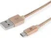 Cable Maillon Premium Micro USB 2.4 Metal Dorado 1M