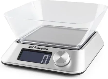 Báscula de Cocina Electrónica Orbegozo PC 1030 A/ hasta 5kg/ Plata