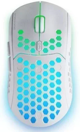 Ratón Gaming Inalámbrico Mars Gaming MMW3W/ Batería recargable/ Hasta 3200 DPI/ Blanco