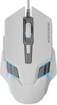 Ratón Gaming Mars Gaming MM024/ Hasta 4000 DPI/ Blanco