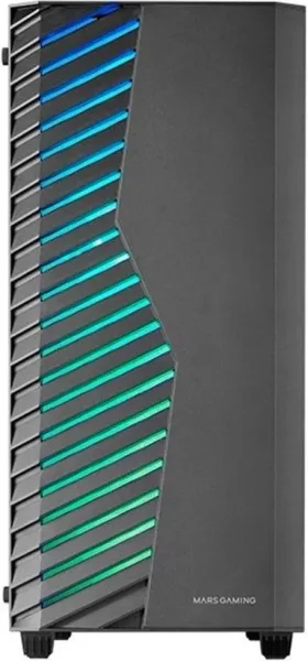 Caja ordenador mars gaming mcvolt atx ARGB cristal templado negro