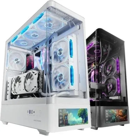 Caja Gaming Semitorre Mars Gaming MC-LCDPRO/ Blanca