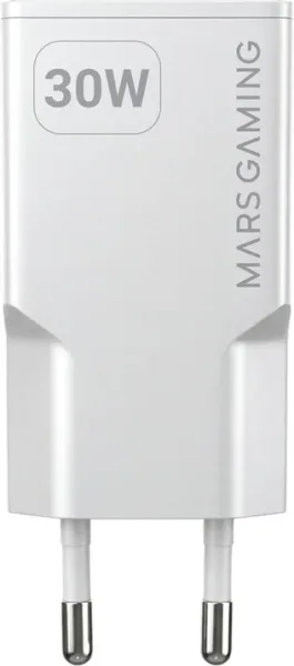CARGADOR USB PARED USB-C + USB-A GaN 30W BLANCO MARS GAMING
