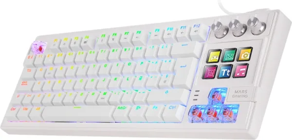 Teclado Mecanico Mk-Master Blanco Mars Gaming