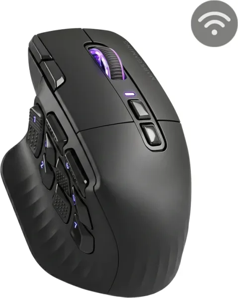 Ratón Gaming Mars Gaming MMW-HEX16/ Batería Recargable/ Hasta 24000 DPI
