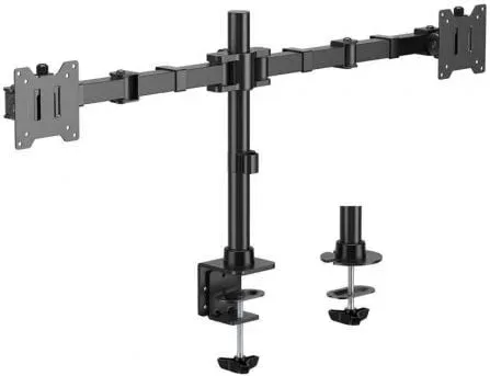 Soporte de Mesa para 2 Monitores Aisens DT35TSR-359/ Giratorio/ Inclinable/  hasta 20kg