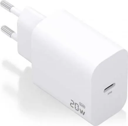 Cargador de Pared GaN Aisens A110-0938/ 1xUSB Tipo-C/ 20W/ Blanco