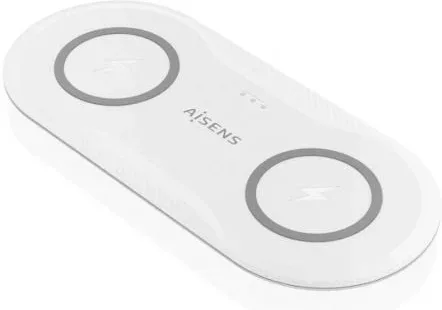 Aisens Cargador Inalámbrico USBC 15W 2 en 1 Blanco