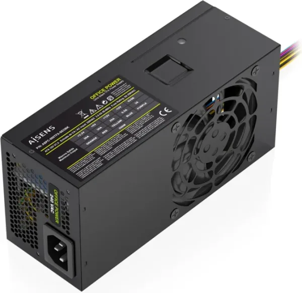 Fuente de Alimentación TFX Aisens ASPC-500TFX-SEOBK/ 500W/ Ventilador 8cm