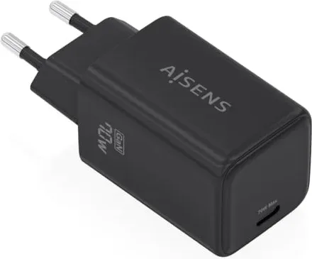 Cargador de Pared GaN Aisens ASCH-70W1P089-BK/ 1xUSB Tipo-C/ 70W