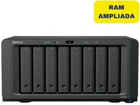NAS Synology Diskstation DS1825+/ 8 Bahías 3.5"- 2.5"/ 32GB DDR4/ Formato Torre