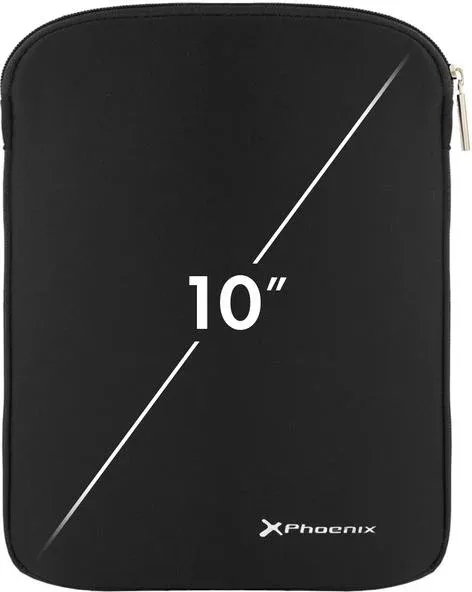 Funda protector phoenix sleeve para portátil o tablet 10 pulgadas negra