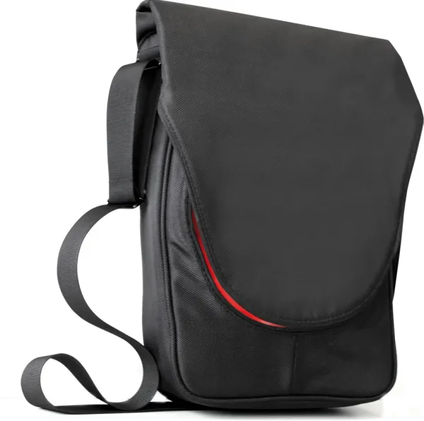Bandolera o mochila poliester hasta 14 pulgadas negra