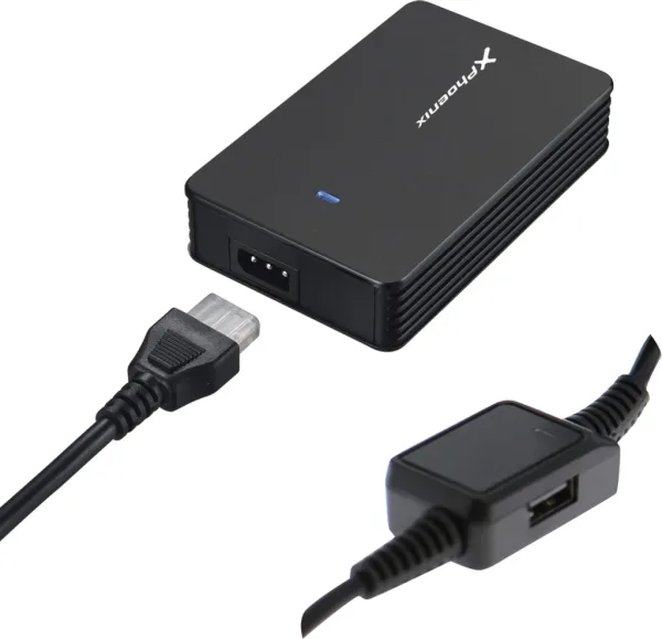 Adaptador cargador de corriente universal automatico  phoenix 40w  (incluye 5 conectores)  para portatiles y netbooks con puerto USB