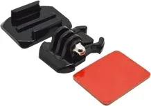 Accesorio soporte adhesivo curvo 3m  para casco phoenix para fijar camaras sport & gopro hero 4 - 3+ - 3 - 2 - 1 de color negro helmet curved surface & mount