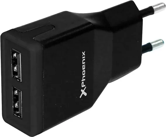 Cargador USB 5v 2 salidas 2a con cable micro USB