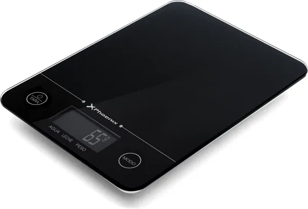 Báscula phoenix de cocina digital negra maximo 5kg