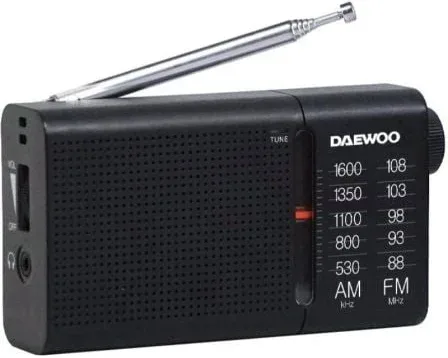 Radio Portátil Daewoo DW1119/ Negra