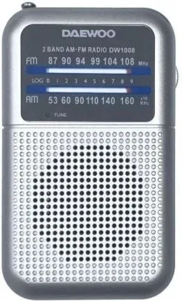 Radio Portátil Daewoo DW1008/ Plata
